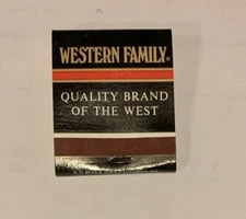 Vintage Matchbook  Western Family Proven Quality Matches- Unstruck
