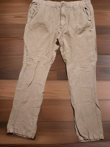 Tommy Bahama Herren Leinenmischung Kordelzug Hose XL 38 x 32 leichte Taschen lesen