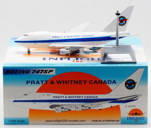 1:200 InFlight200 PRATT&WHITNEY CANADA B747SP C-GTFF modelo de avión diezt - Imagen 12 de 12