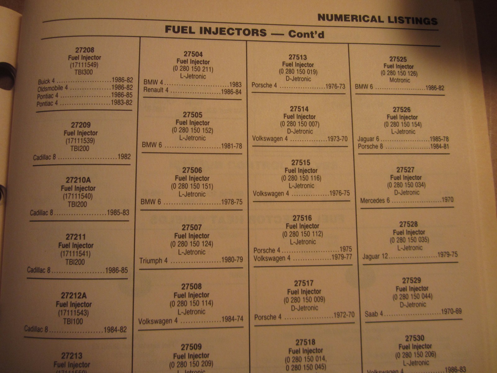 1988 Niehoff fuel injection components catalog eBay