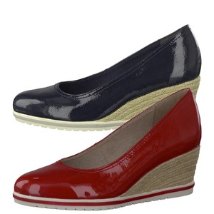 tamaris navy wedge shoes