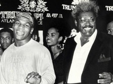 Mike Tyson and Don King attend Tyson Vs. Williams Boxing Mat - 1989 Old Photo