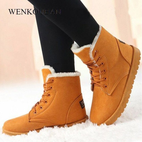 Botas de Invierno para Mujer, Botas de nieve y tobillo, zapatos de goma  abrigado | eBay