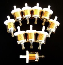 10 GOLIATH INDUSTRIAL 1/4" UNIVERSAL IN LINE FUEL GAS FILTERS LAWN MOWER FF14M