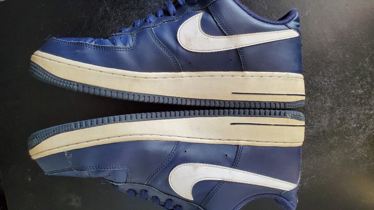 Nike Air Force 1 One AF1 Midnight Navy Blue Leather 488298 436