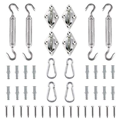 Sun Shade Sail Hardware Kit Heavy Duty Anti-Rust Rectangle/Square Shade Sail ...