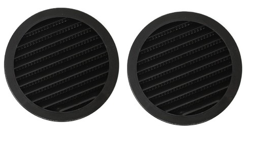 5" Black Round Plastic Louver Soffit Air Vent Reptile Screen Grille Cover - 第 2/11 張圖片