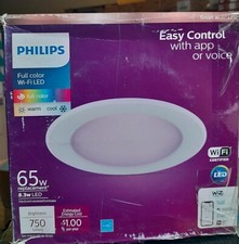 Phillips Full Color Wi-Fi LED 65-Watt 6-inch Recessed Downlight 1 Pack