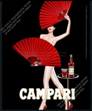 2006 Campari nude woman with fans photo vintage print ad