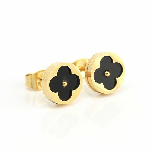 Stylish Earrings in Gold or Silver Tones, Circular and Clover Designs, Crystals - Picture 22 of 37