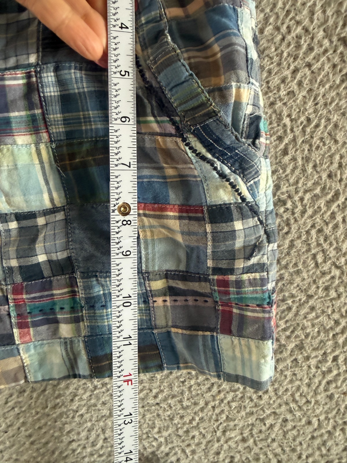 Y2K American Eagle Madras Patchwork Plaid Mini Sk… - image 8