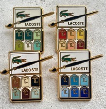 Lot 4 Pin's Palette Lacoste Roland Garos signé Arthus Bertrand Paris - neufs