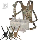 Krydex Tactical Chest Rig Shoulder Strap with Back MOLLE Panel Harness Rig Vest