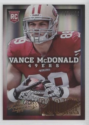 2013 Panini Absolute /199 Vance McDonald (Ball Between Hands) #197 Rookie RC 0a1