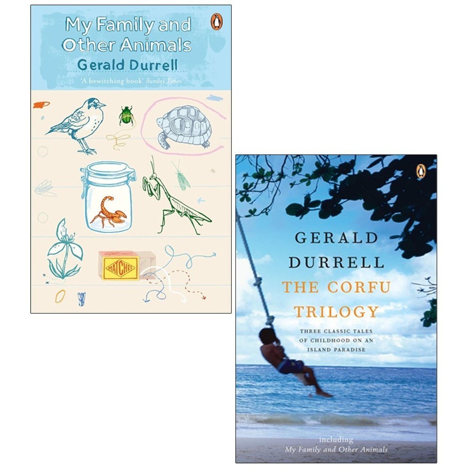 Gerald Durrell 2 Books Collection Set Corfu Trilogy,My Family and Other Animals
