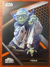 2022 Topps Chrome Black Star Wars Yoda Orange Refractor /25 BEAUTIFUL!