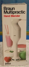 NIB BRAUN MULTIPRACTIC HAND BLENDER MR 30 WALL HOLDER EASY TO CLEAN NEVER USED