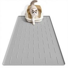 Silicone Cat Litter Trapping Mat, 34x22 Large Cat Litter Mat, Easy to Clean ...