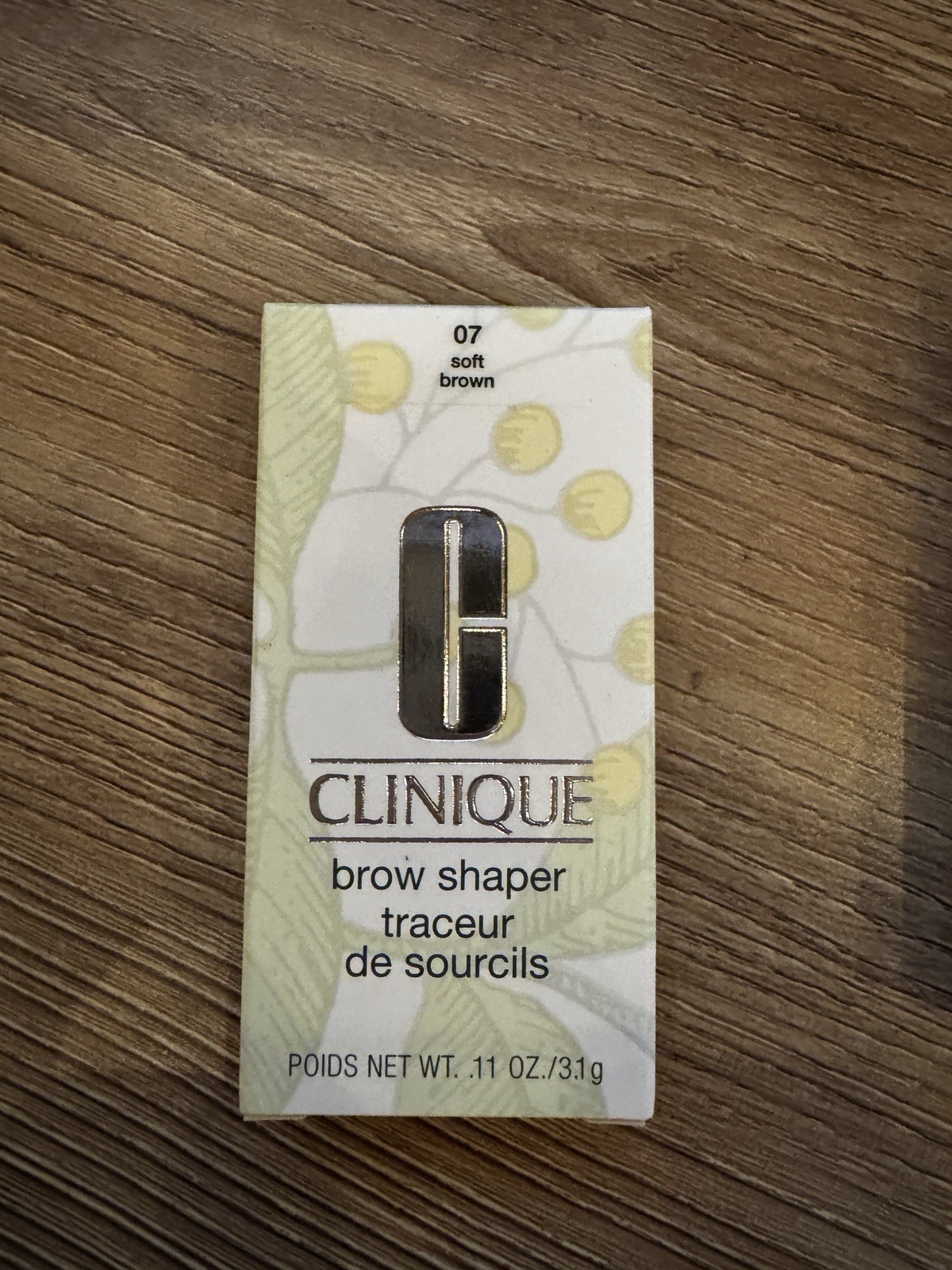 Clinique Brow Shaper 07 Soft Brown Natural Eyebrow Powder Compact 0.11 fl oz
