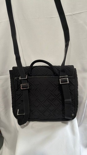 Vera Bradley Black Quilted Convertible Crossbody Backpack - Picture 4 of 8