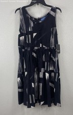 Simply Vera Woman's Navy Blue/White Knee Length Dress Size XL