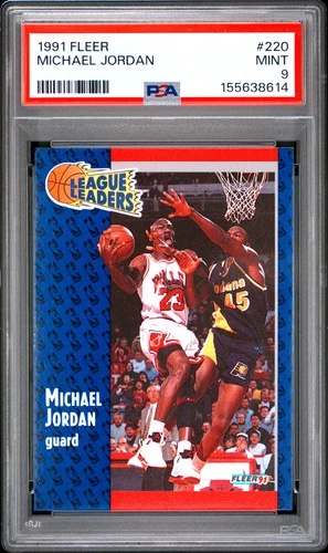 1991 FLEER #220 MICHAEL JORDAN PSA 9