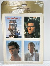 Vintage Hallmark Stickers Mel Gibson 1983The Bounty New In Pack 4 Sheets