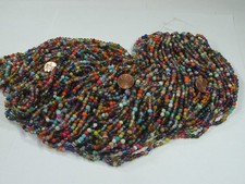 2 Pounds 3mm - 4mm India Handmade Round Glass Spacer Beads Bulk Lot EZX-98 