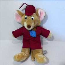1986 Disney Basil the Great Mouse Detective Plush CALTOY Korea Sherlock Hat