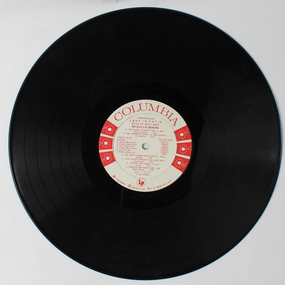 Lady in Satin Vinyl LP by Billie Holiday, CL 1157 - Image 4 of 4