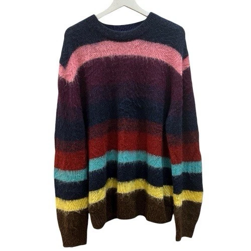 PS Paul Smith Mohair ворота свитер многоцветный размер XL - Изображение 2 из 4