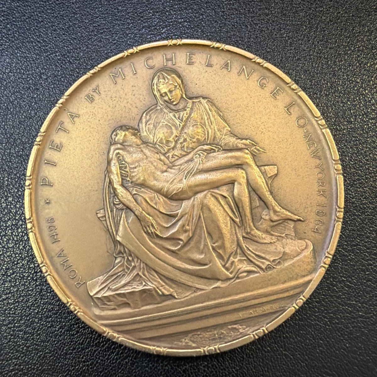教皇フランシスコ 記念メダル La Pieta ローマ教皇　ミケランジェロ Pieta Medal In Numismatic Medals for sale | eBay