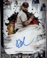 2024 Topps Finest Baseball Card Drew Rom Rookie Auto St Louis Cardinals #FA-DR. rookie card picture