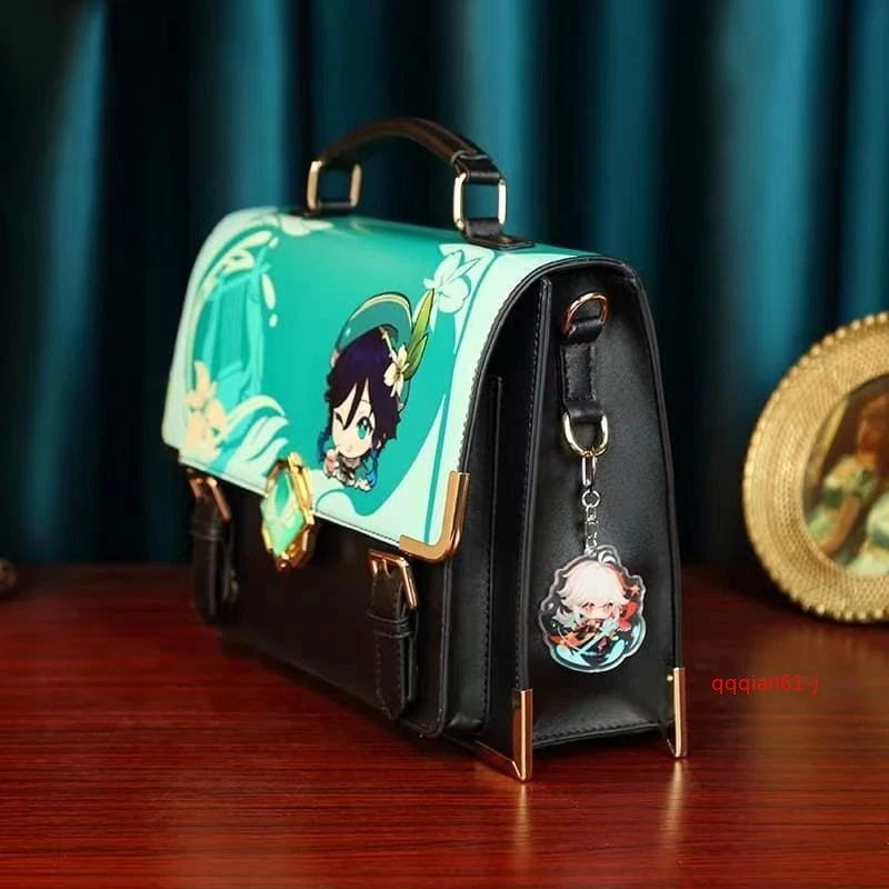Genshin Impact Xiao Zhongli Kazuha Venti Spot Student Backpack Anime Bag Handbag - Image 2 of 4