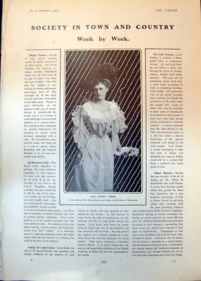 Alter Druck Lady Audrey Anson Betty Cavendish Tochter Lady Cavendish 1902 20.