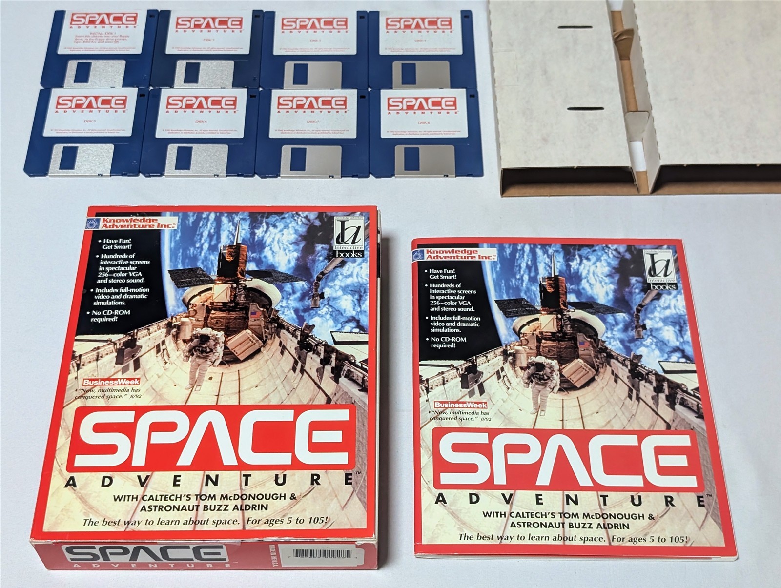 Space Adventure MS-DOS Interactive Books Knowledge BIG BOX CIB PC ...