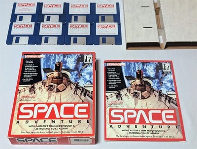 Space Adventure MS-DOS Interactive Books Knowledge BIG BOX CIB PC Computer Games