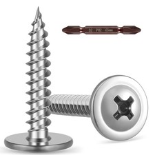 Krysay 8 x 1 Inch Wood Screws Phillips Modified Truss Head x1 In, Silver