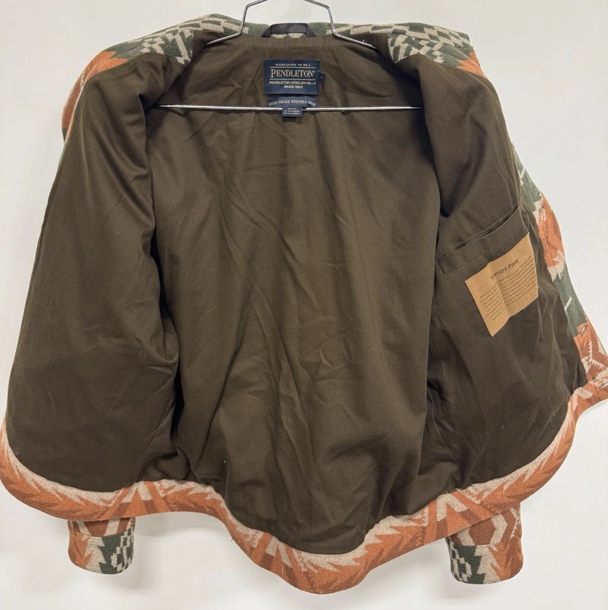 Pendleton Sunset Pass Navajo Wool Trucker Jacket … - image 3