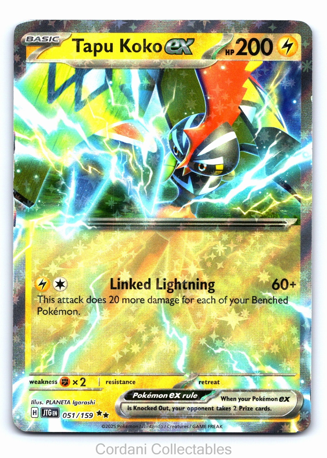 Tapu Koko EX 051/159 - Journey Together - Pokemon Card - Near Mint