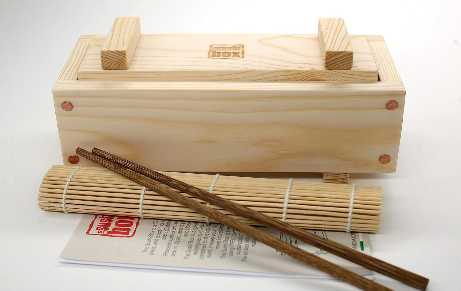 Sushi Kit Professionale con Pressa in Legno e Stuoia Makisu - 100% Naturale