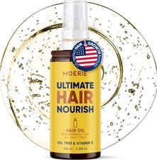 MOERIE Ultimate Hair Nourish Hair Oil w Hemp, Jojoba & Vitamin E 100ml Brand New