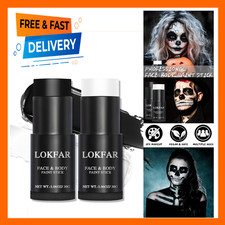 Black and White Face Body Paint Stick, White Foundation Makeup, Eye Black Stick