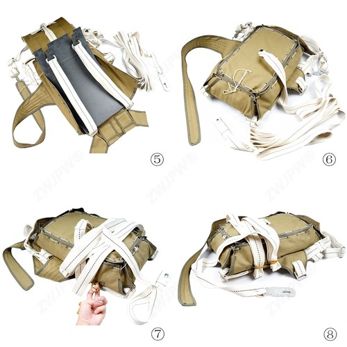 WWII US Airborne Normandy T-5 Parachute Backpack Systemwith No parachute - Afbeelding 4 van 7