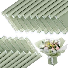 20 Sheets Flower Wrapping Paper - Waterproof Floral Bouquet Wrapping Paper, Flor