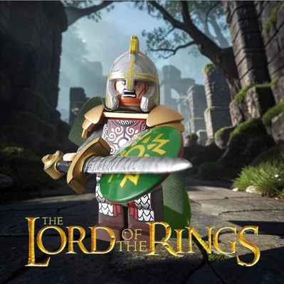 Excuisit Lego Custom Minifigure Eomer with Rohan Sword / Neu - Bild 1 von 4