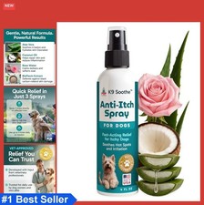 Dog Anti Itch Spray 4oz Natural Hot Spot Treatment Aloe Coconut Rose for Dogs