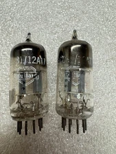 Mullard 12AT7 ECC81 D Getter Matching Pair Preamp Tubes Strong