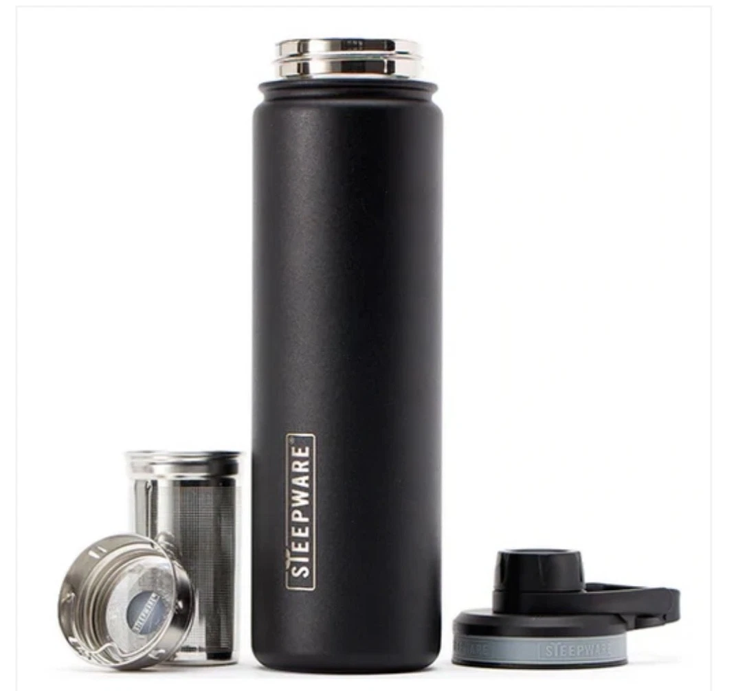 Steepware Everest Tea Tumbler/Infuser 22 oz. Stainless Steel - Black
Opens in a new window or tab