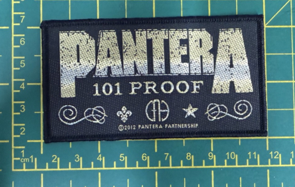 Pantera 101 Proof Whiskey Label Woven Sew On Packed Patch Officially Licensed